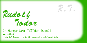 rudolf todor business card